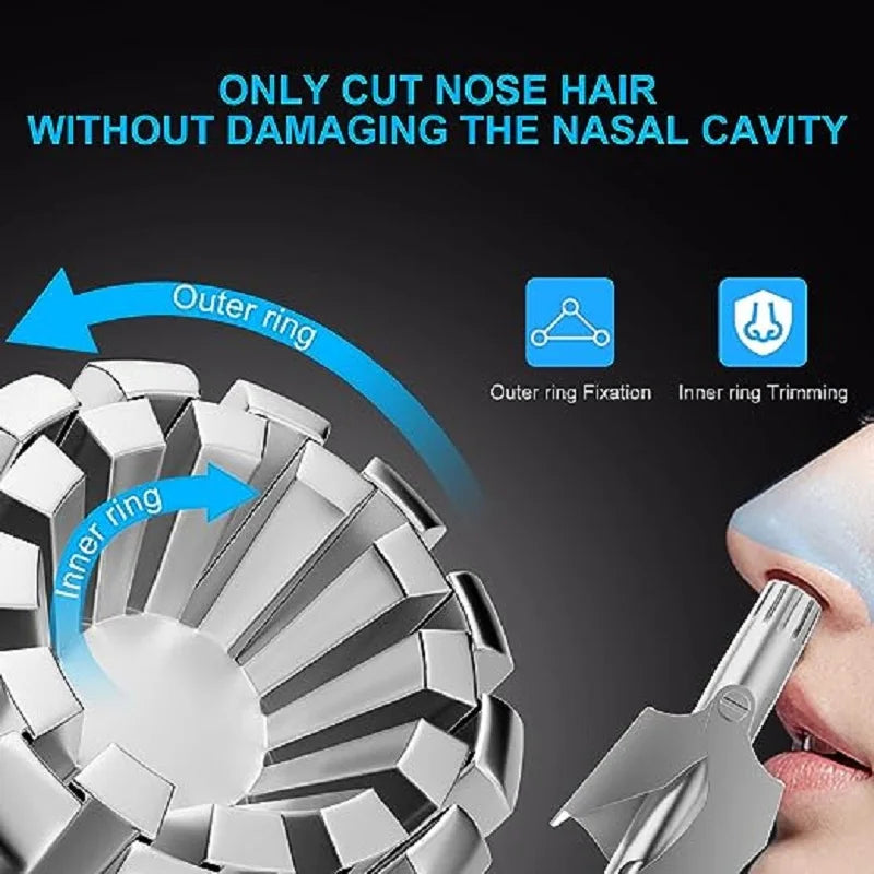 Nose Hair Trimmer For Men And Women With No Noise Washable Manual Nasal Hair Trimmer триммер для носа aparador de pêlos do nariz