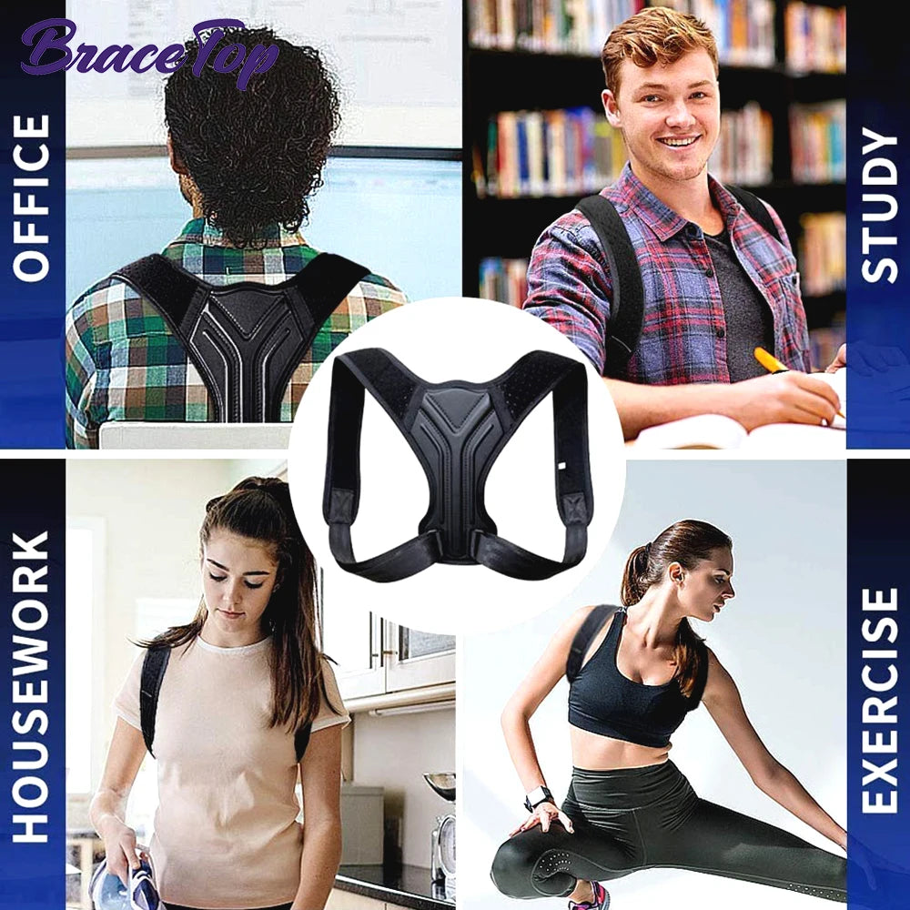 Adjustable Back Shoulder Posture Corrector Belt Clavicle Spine Support Reshape Your Body Home Office Sport Upper Back Neck Brace